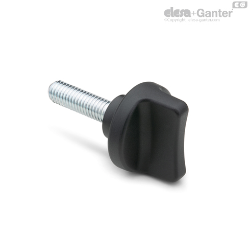 CT-FG-p Wing knobs Zinc-plated steel threaded stud